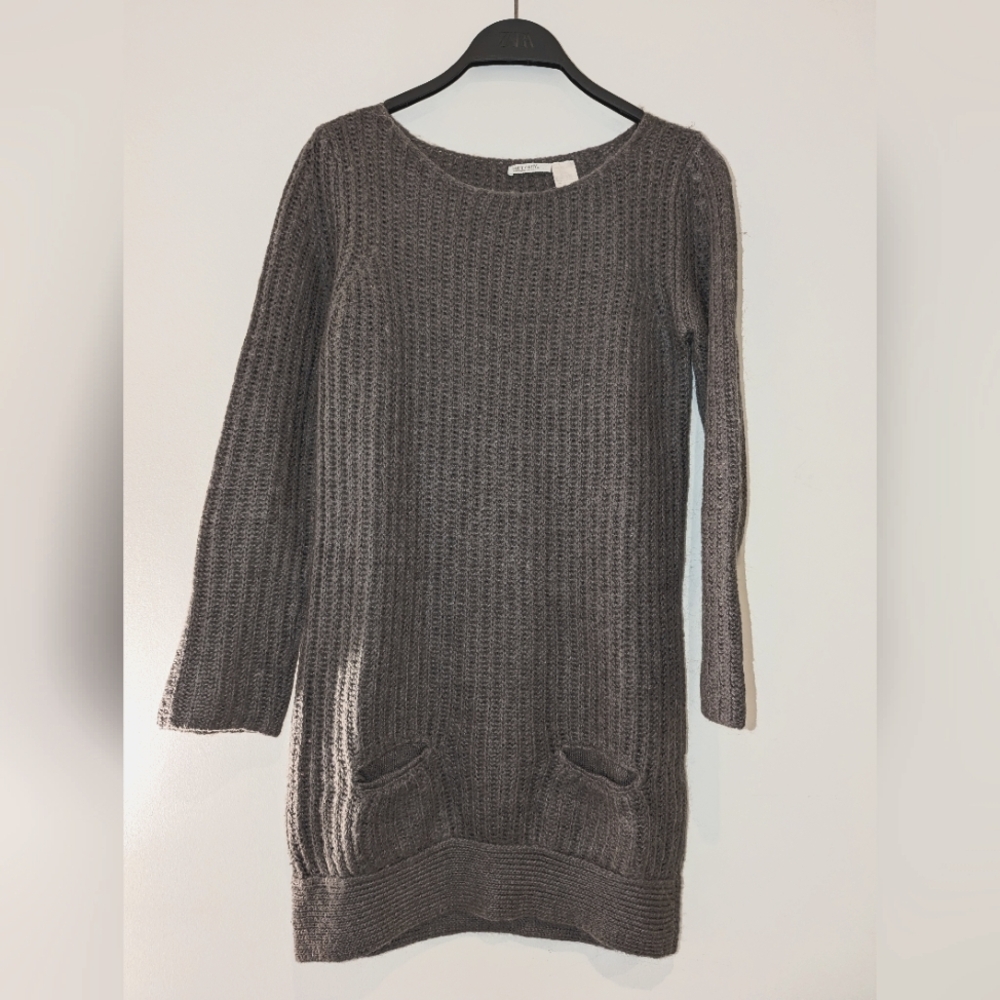 Soft Grey - Gray sweater dress
